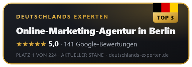 Badge TOP3 Deutschlands Experten